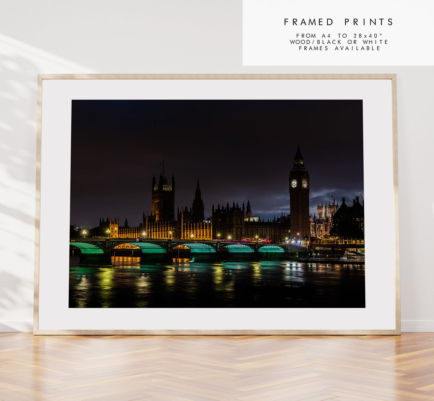 London Nightscape - London Photography Print - Fine Art Photography - London Print - Poster - Wall Art - London at Night - Westminster