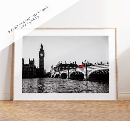 London Black and White Print - London Photography Print - Fine Art Photography - London Print - Wall Art - Framed - Canvas - Landscape