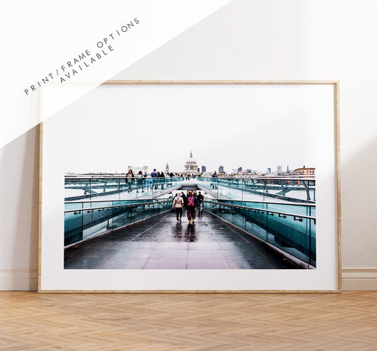 Millennium Bridge - London Photography Print - Fine Art Photography - London Print - Poster - Wall Art - Landscape - Colour - St Pauls