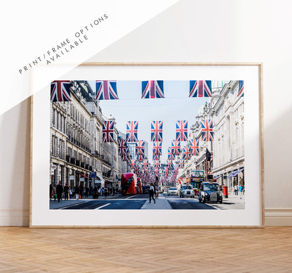 Queens Jubilee - Landscape - London Photography Print - Fine Art Photography - London Print - Poster - Wall Art - Union Jack - Regent Street