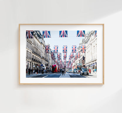 Queens Jubilee - Landscape - London Photography Print - Fine Art Photography - London Print - Poster - Wall Art - Union Jack - Regent Street