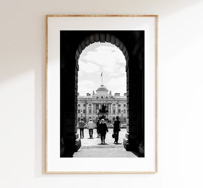 Somerset House Print - London Photography Print - Fine Art Photography - London Print - Poster - Wall Art - Black and White - Monochrome