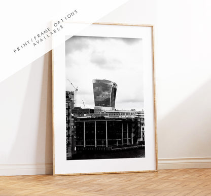 Walkie Talkie London - London Photography Print - Fine Art Photography - London Print - Poster - Wall Art - Black and White - Monochrome