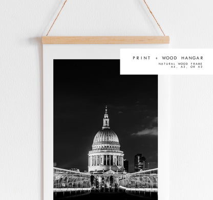 Saint Pauls Cathedral Print - London Photography Print - Fine Art Photography - London Print - Poster - Wall Art - Portrait - Monochrome