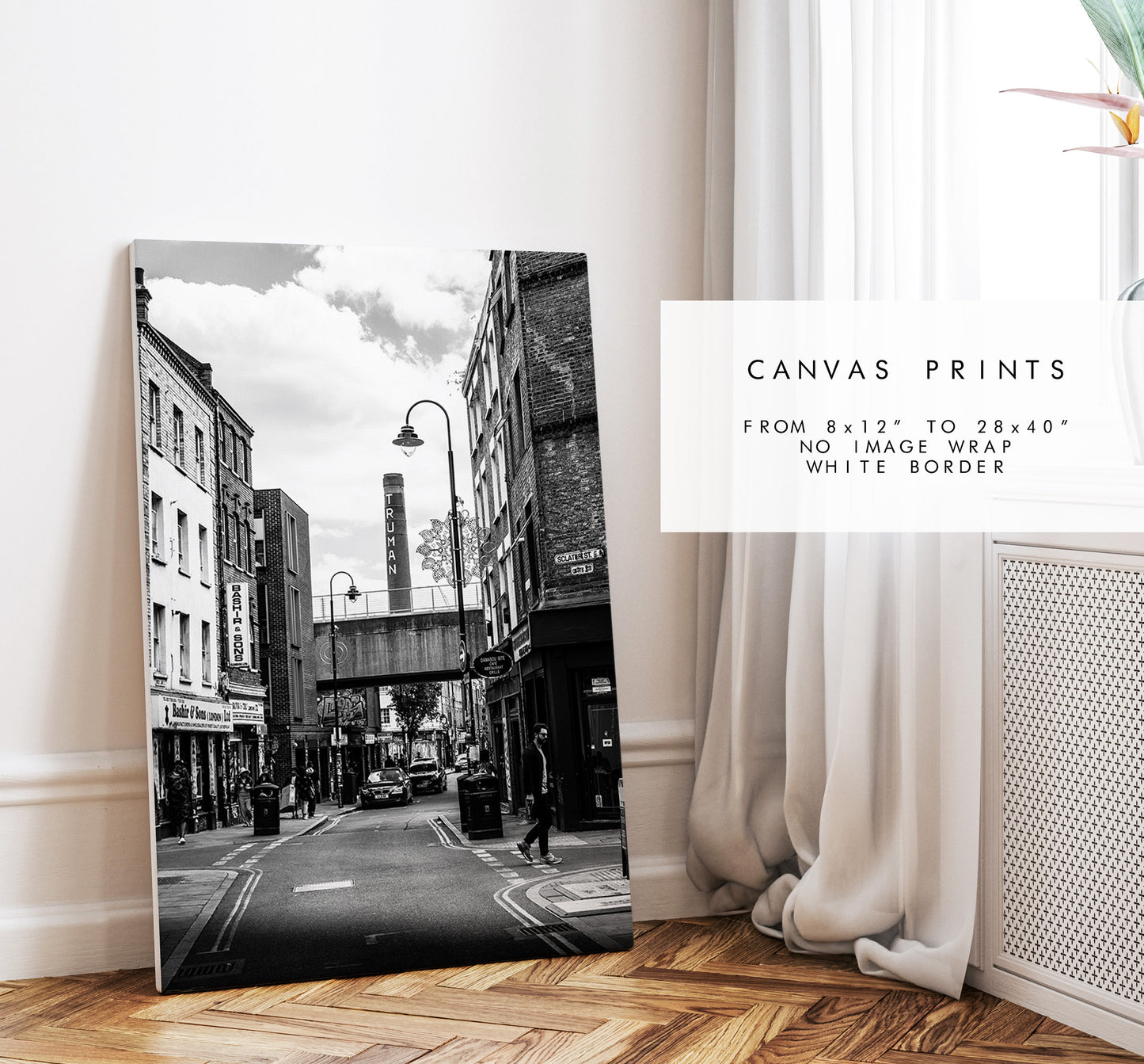 Brick Lane Black and White Print - London Photography Print - Fine Art Photography - London Print - Poster - Wall Art - Brick Lane London