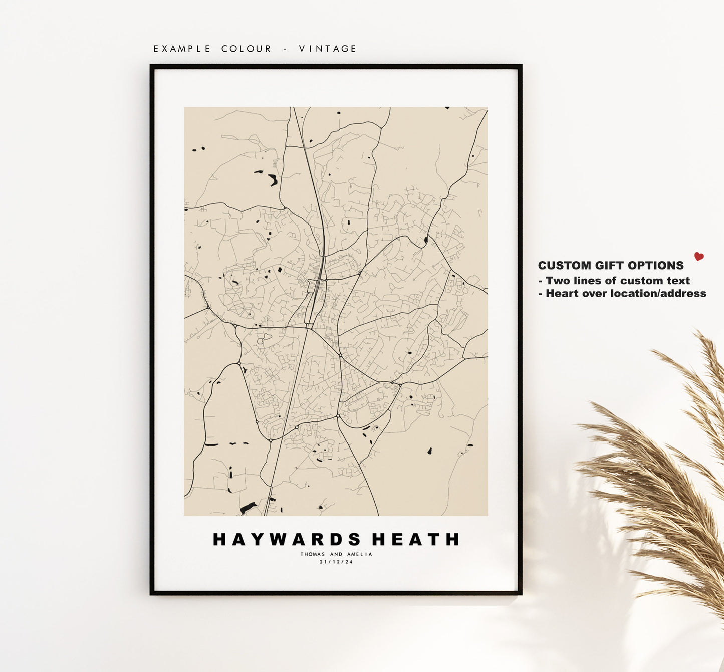 Haywards Heath Map Print - Minimalist City Map Poster - Map Art - UK - Haywards Heath - Haywards Heath Poster - Different Colours Available