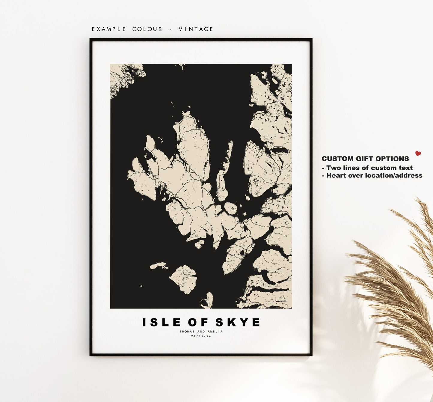 Isle of Skye Map Print - Minimalist City Map Poster - Map Art - UK - Skye Print - Skye Poster - Different Colours Available