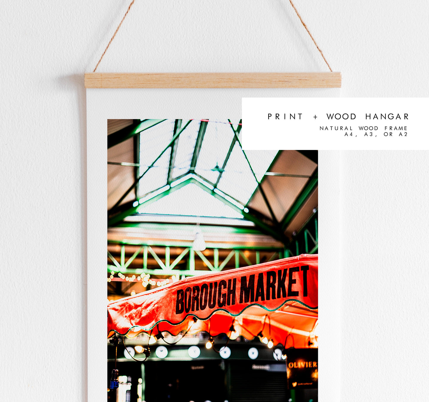 Borough Market Poster - London Photography Print - Fine Art Photography - London Print - Wall Art - Colour - Portrait - Borough Market Print