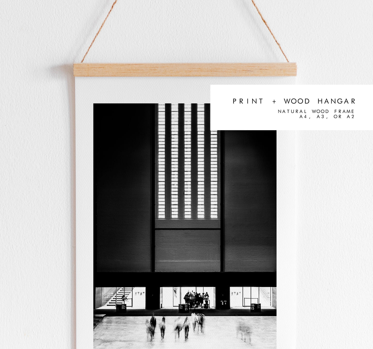 Turbine Hall - Black and White Photography Print - London Photography Print - Fine Art Photography - London Print - Poster -  Architecture