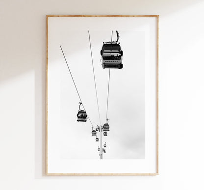 London Cable Car - London Photography Print - Fine Art Photography - London Print - Poster - Wall Art - Black and White - Cable Car