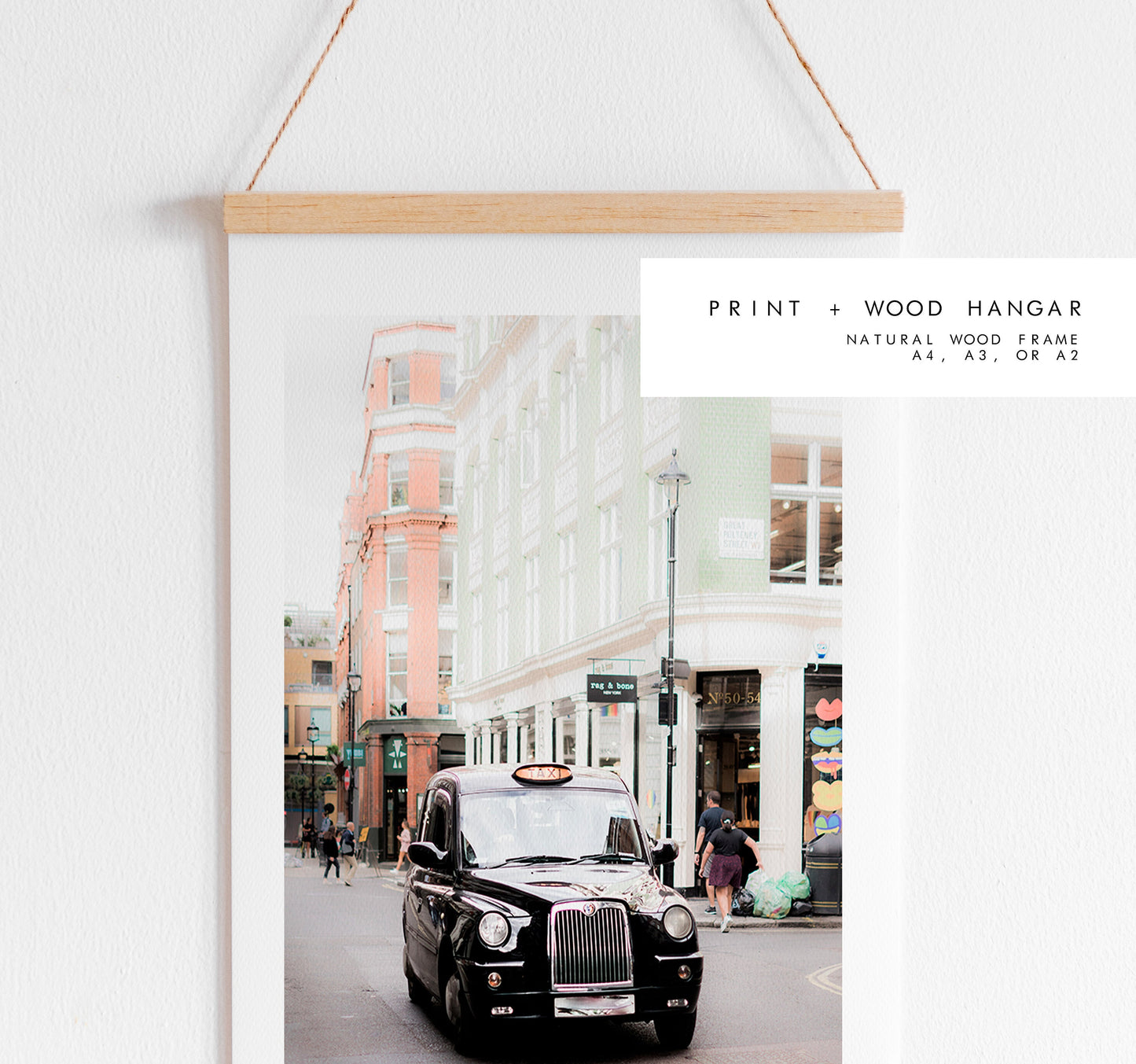 London Taxi Print - London Photography Print - Fine Art Photography - London Print - Poster - Wall Art - Colour - Portrait - Hackney Cab