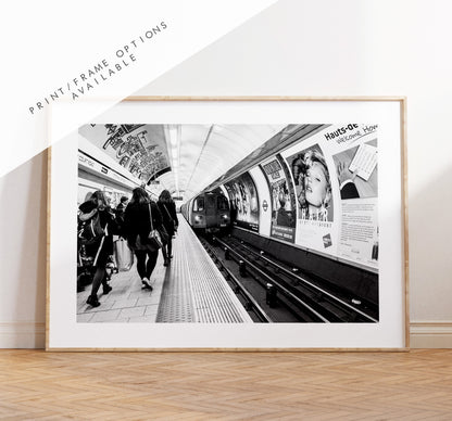 London Underground Landscape Print - London Photography Print - Fine Art Photography - London Print - Poster - Wall Art - Black and White