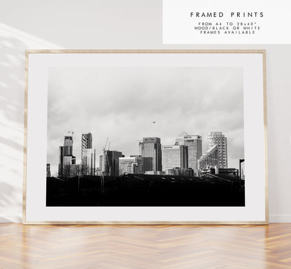 London Skyline - London Photography Print - Fine Art Photography - London Print - Poster - Wall Art - City of London - Black and White Print