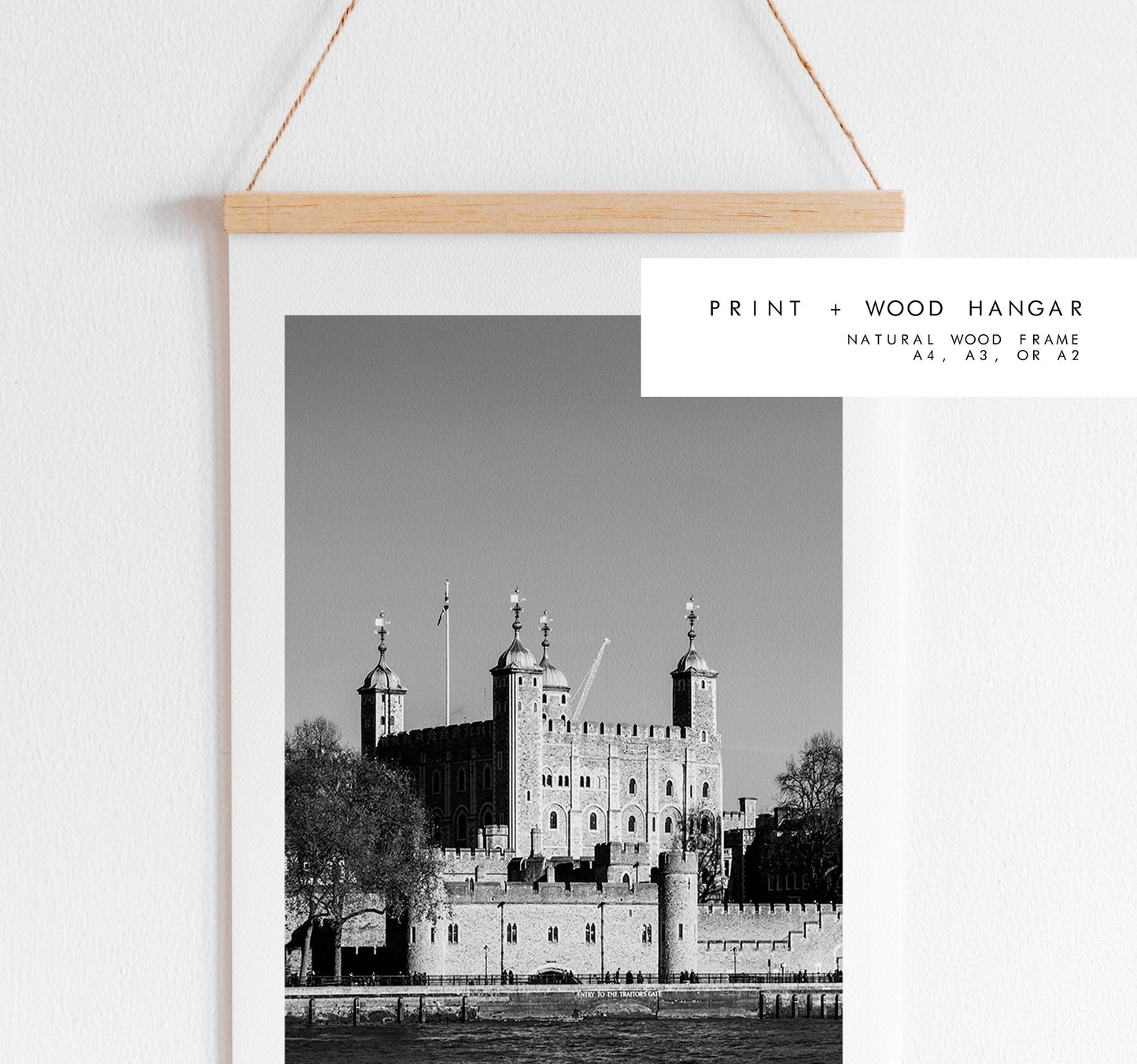 Tower of London Print - London Photography Print - Fine Art Photography - London Print - Poster - Wall Art - Black and White - Monochrome