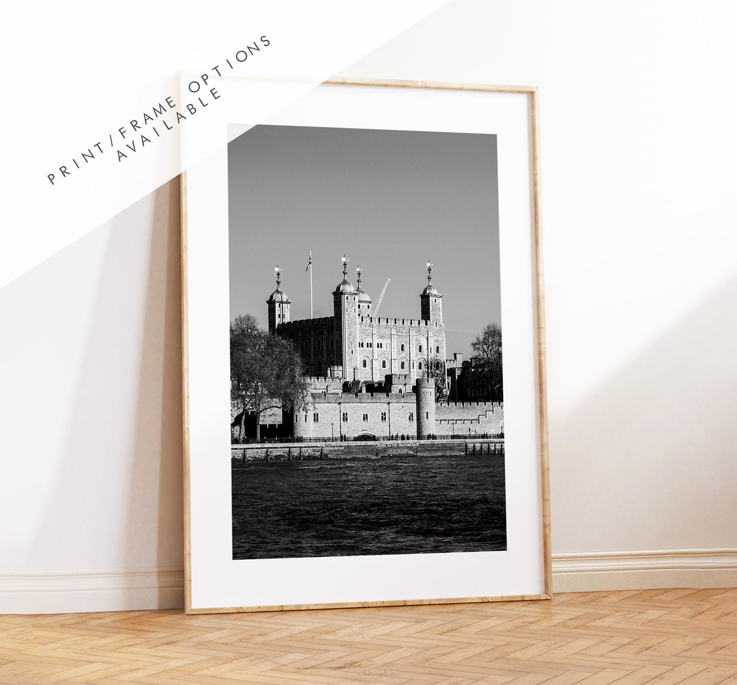 Tower of London Print - London Photography Print - Fine Art Photography - London Print - Poster - Wall Art - Black and White - Monochrome