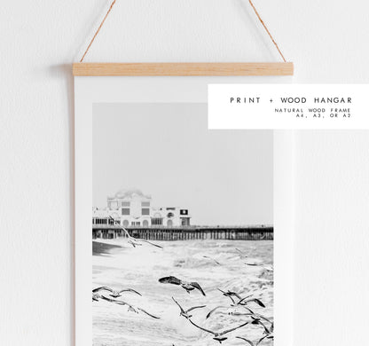 Seagulls in the Storm - Photography Print - Portsmouth and Southsea Prints - Wall Art -  Frame and Canvas Options - Portrait - BW