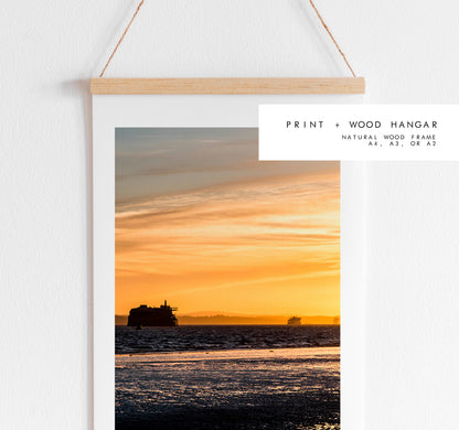 Solent Sunset - Photography Print - Portsmouth and Southsea Prints - Wall Art -  Frame and Canvas Options - Portrait