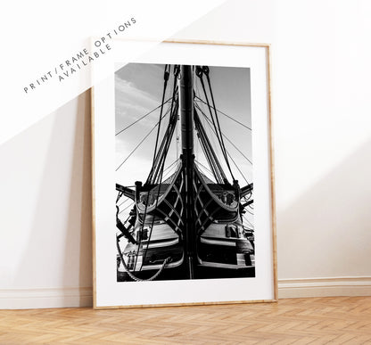 Victory - Photography Print - Portsmouth and Southsea Prints - Wall Art -  Frame and Canvas Options - Portrait - BW