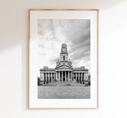 Portsmouth Guildhall - Photography Print - Portsmouth and Southsea Prints - Wall Art -  Frame and Canvas Options - Portrait - BW