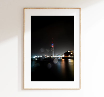 Portsmouth Nightscape - Photography Print - Portsmouth and Southsea Prints - Wall Art -  Frame and Canvas Options - Portrait