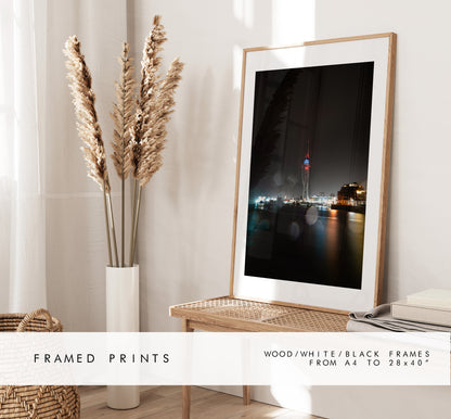 Portsmouth Nightscape - Photography Print - Portsmouth and Southsea Prints - Wall Art -  Frame and Canvas Options - Portrait