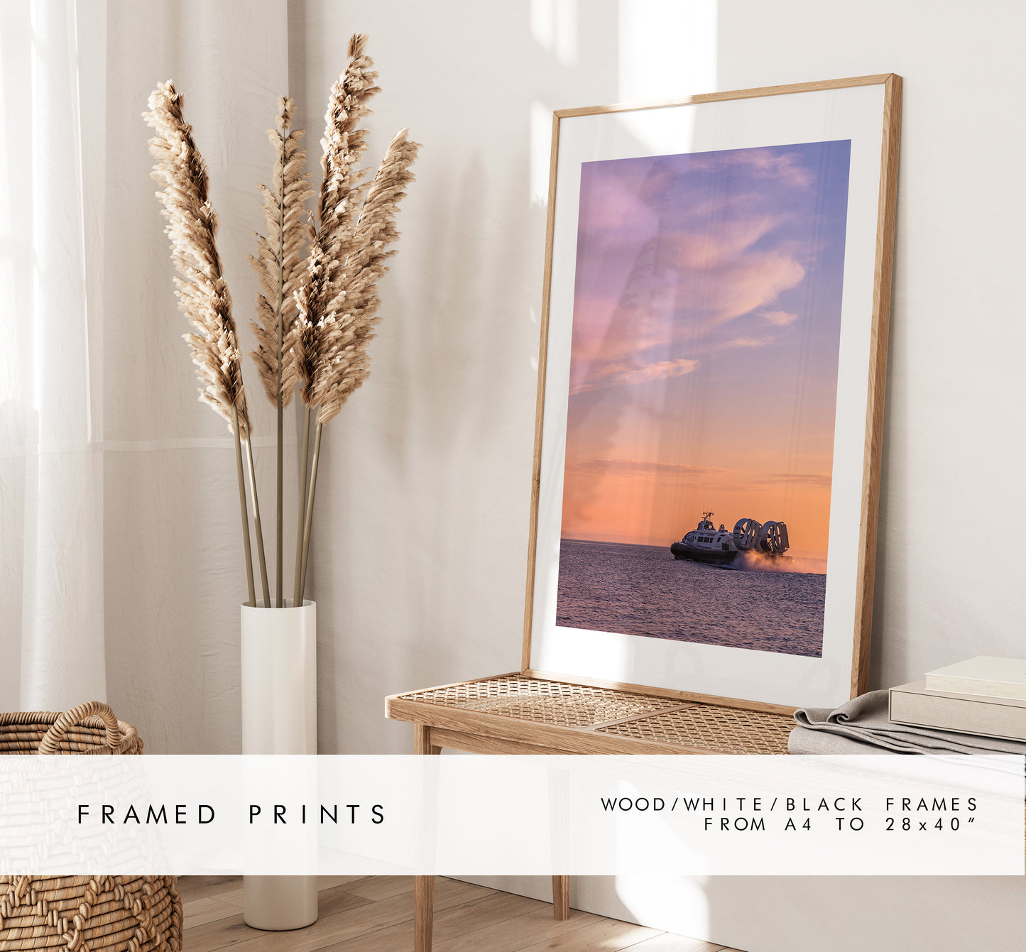 Southsea Sunset - Photography Print - Portsmouth and Southsea Prints - Wall Art -  Frame and Canvas Options - Portrait