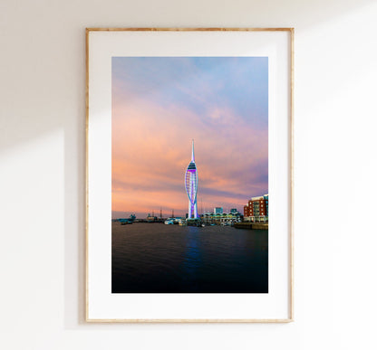 Spinnaker Sunset - Photography Print - Portsmouth and Southsea Prints - Wall Art -  Frame and Canvas Options - Portrait