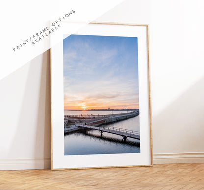 Southsea Sunsets - Photography Print - Portsmouth and Southsea Prints - Wall Art -  Frame and Canvas Options -  Portrait - Aerial