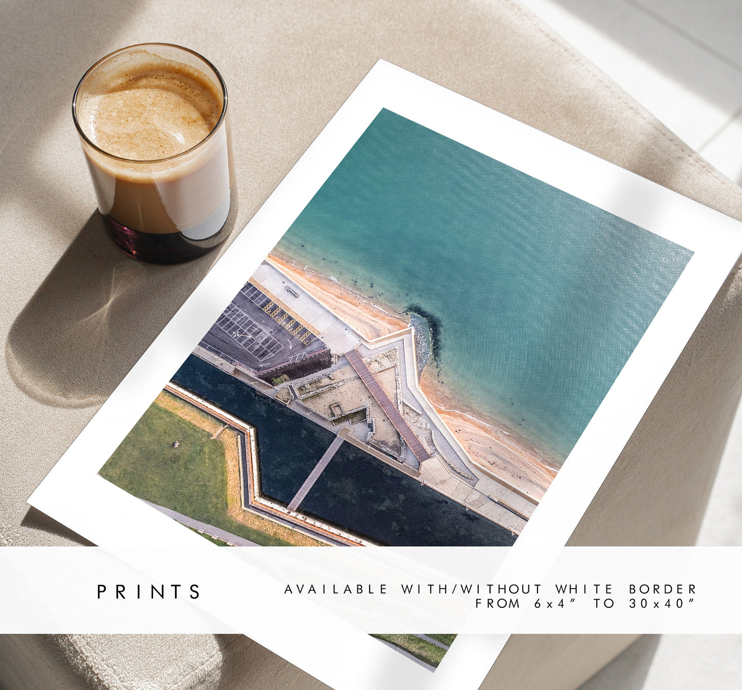 Southsea Seafront - Photography Print - Portsmouth and Southsea Prints - Wall Art -  Frame and Canvas Options - Portrait - Aerial