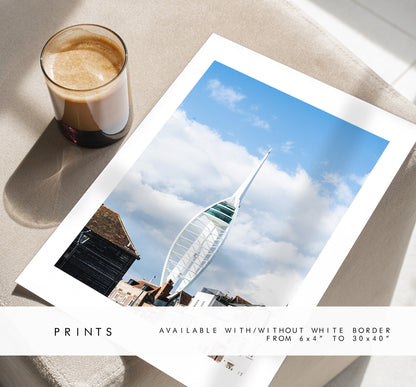 Spinnaker Tower - Photography Print - Portsmouth and Southsea Prints - Wall Art -  Frame and Canvas Options - Portrait