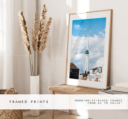 Spinnaker Tower - Photography Print - Portsmouth and Southsea Prints - Wall Art -  Frame and Canvas Options - Portrait