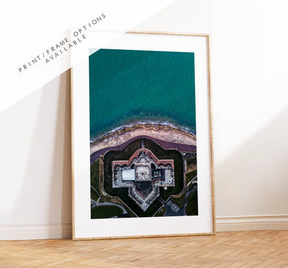 Southsea Castle - Photography Print - Portsmouth and Southsea Prints - Wall Art -  Frame and Canvas Options - Portrait - Aerial