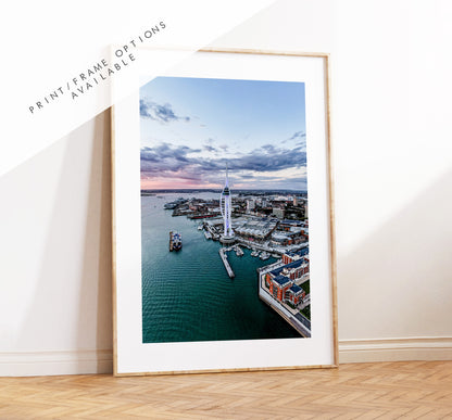 Spinnaker Tower - Photography Print - Portsmouth and Southsea Prints - Wall Art -  Frame and Canvas Options - Portrait