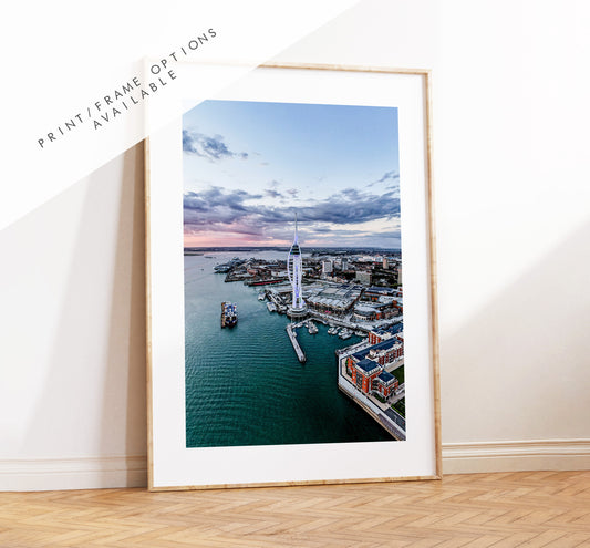 Spinnaker Tower - Photography Print - Portsmouth and Southsea Prints - Wall Art -  Frame and Canvas Options - Portrait