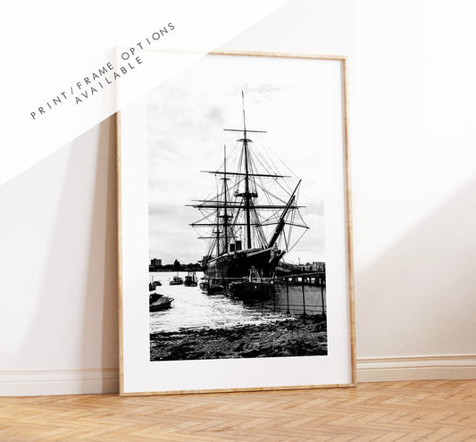 Warrior - Photography Print - Portsmouth and Southsea Prints - Wall Art -  Frame and Canvas Options - Portrait - BW