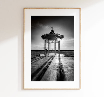 Southsea Bandstand - Photography Print - Portsmouth and Southsea Prints - Wall Art -  Frame and Canvas Options - Portrait - BW