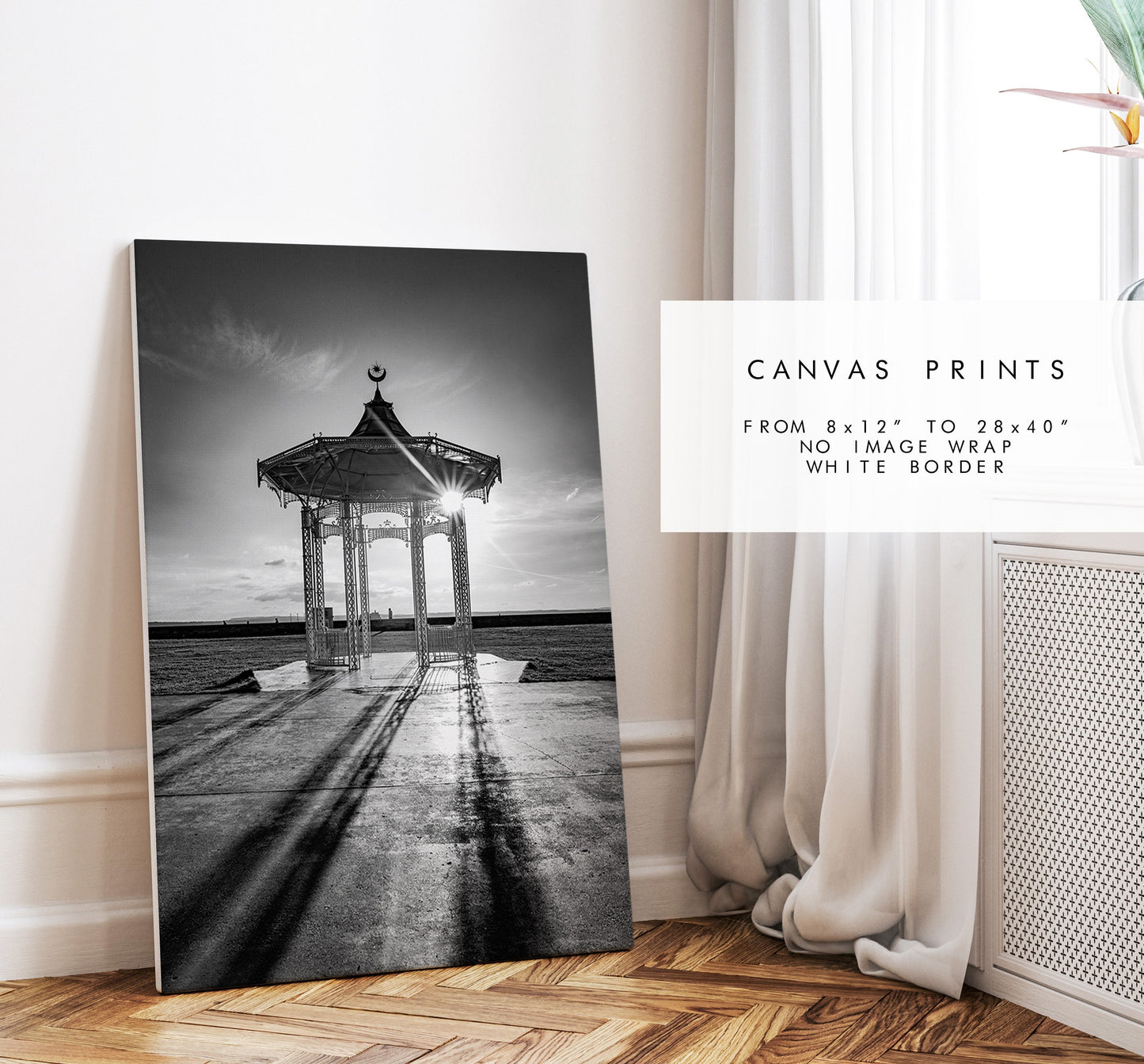 Southsea Bandstand - Photography Print - Portsmouth and Southsea Prints - Wall Art -  Frame and Canvas Options - Portrait - BW