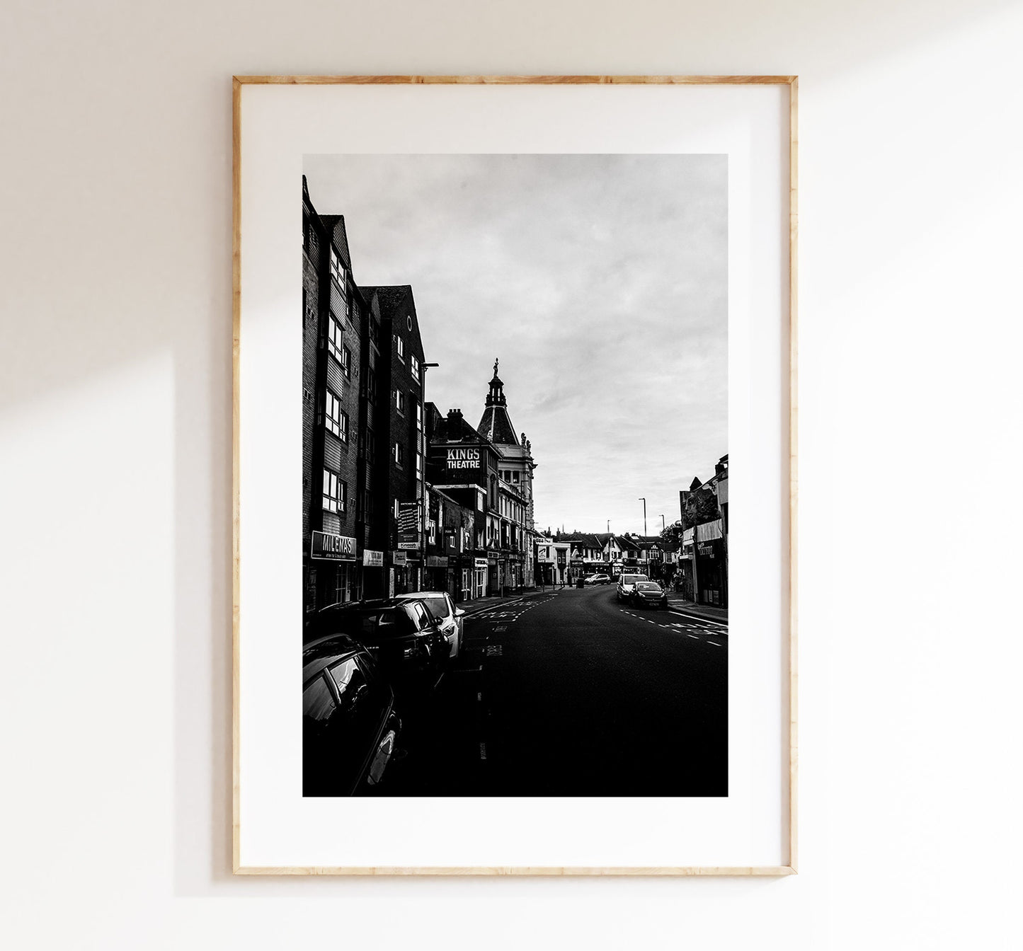 Albert Road - Photography Print - Portsmouth and Southsea Prints - Wall Art -  Frame and Canvas Options - Portrait - BW