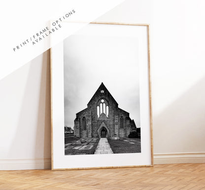 Royal Garrison Church - Photography Print - Portsmouth and Southsea Prints - Wall Art -  Frame and Canvas Options - Portrait - BW