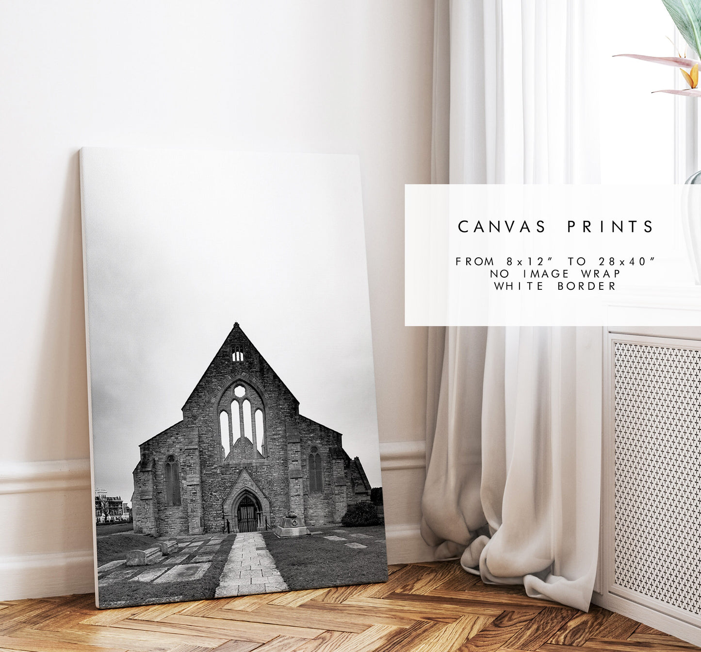 Royal Garrison Church - Photography Print - Portsmouth and Southsea Prints - Wall Art -  Frame and Canvas Options - Portrait - BW