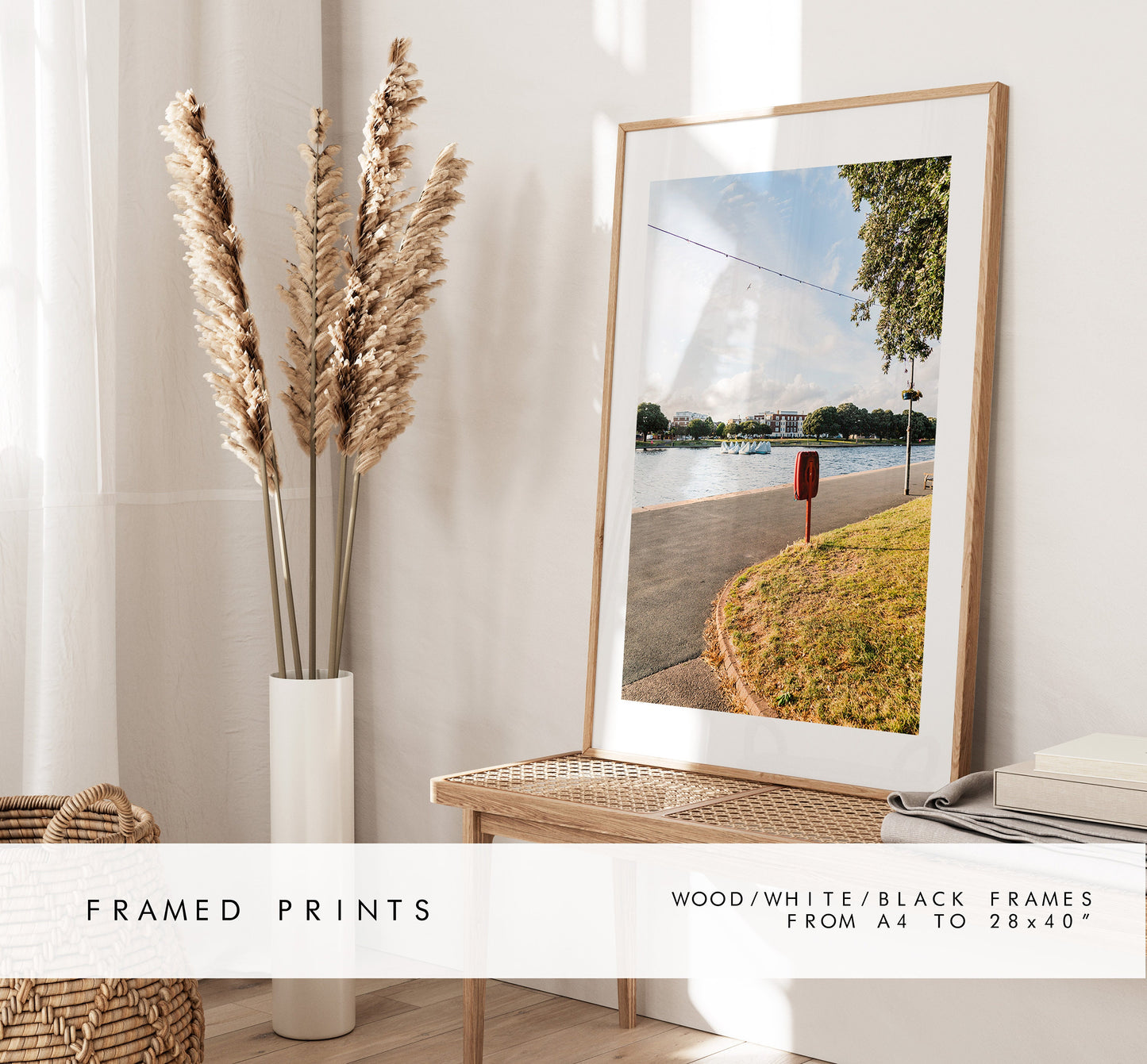 Canoe Lake Print - Photography Print - Portsmouth and Southsea Prints - Wall Art -  Frame and Canvas Options - Portrait