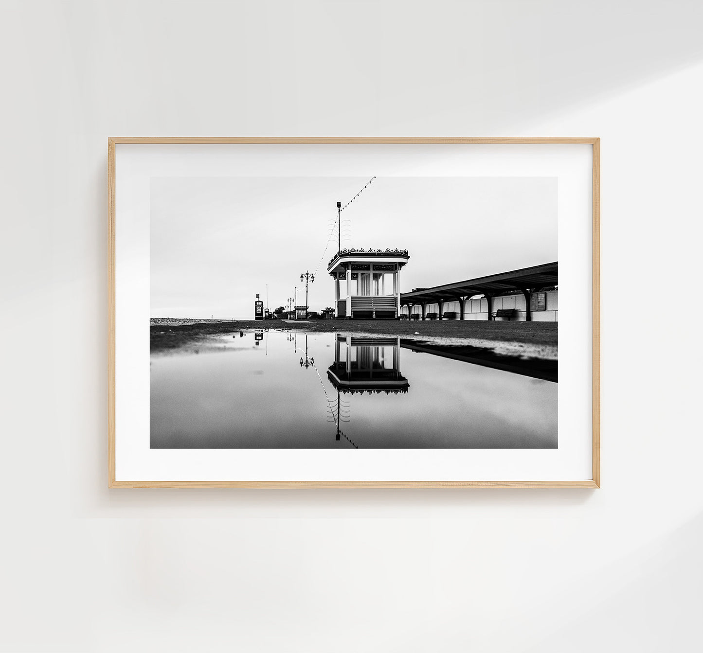 Southsea Shelters - Photography Print - Portsmouth and Southsea Prints - Wall Art -  Frame and Canvas Options - Landscape - BW