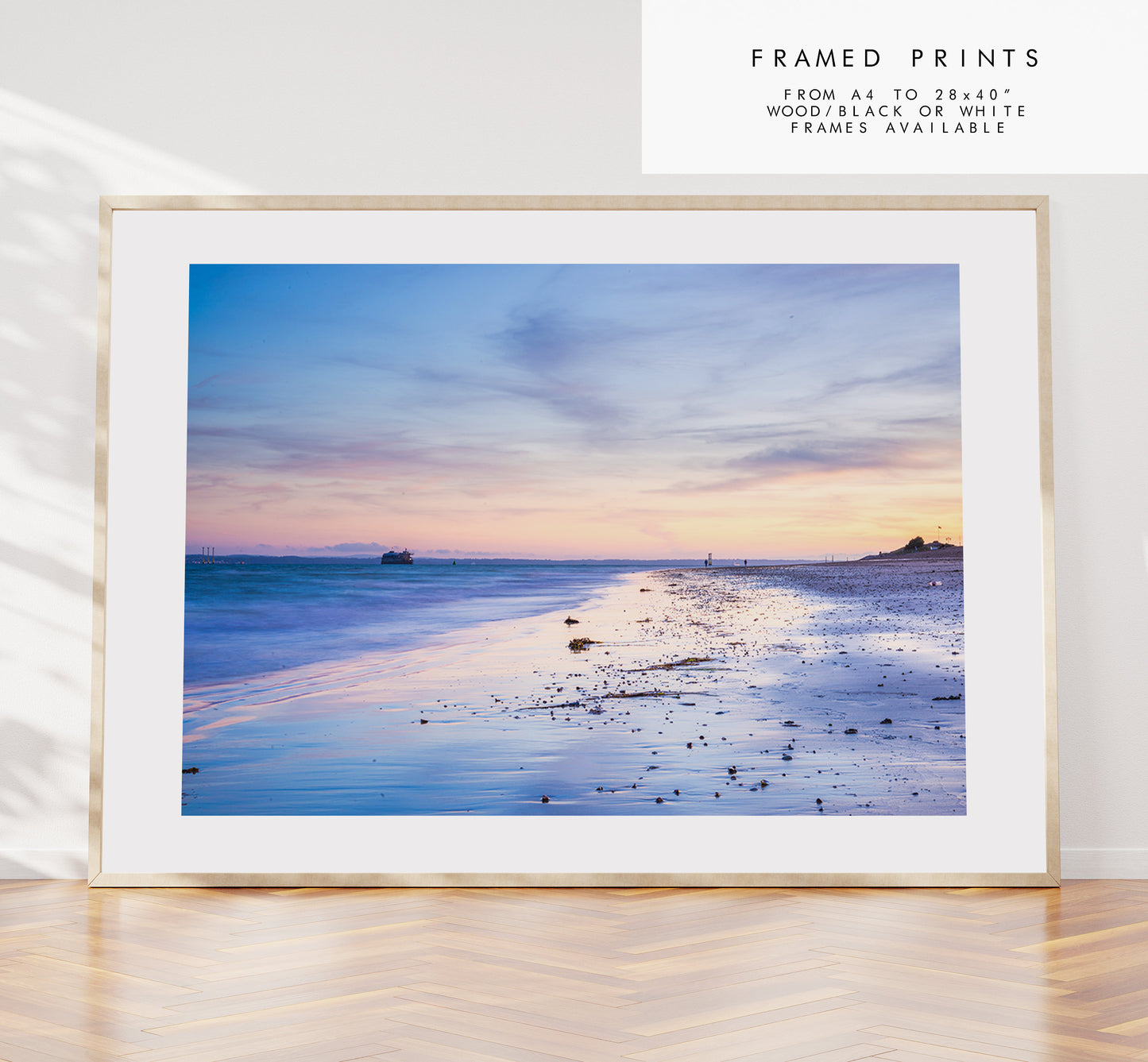 Southsea Beach - Photography Print - Portsmouth and Southsea Prints - Wall Art -  Frame and Canvas Options - Landscape