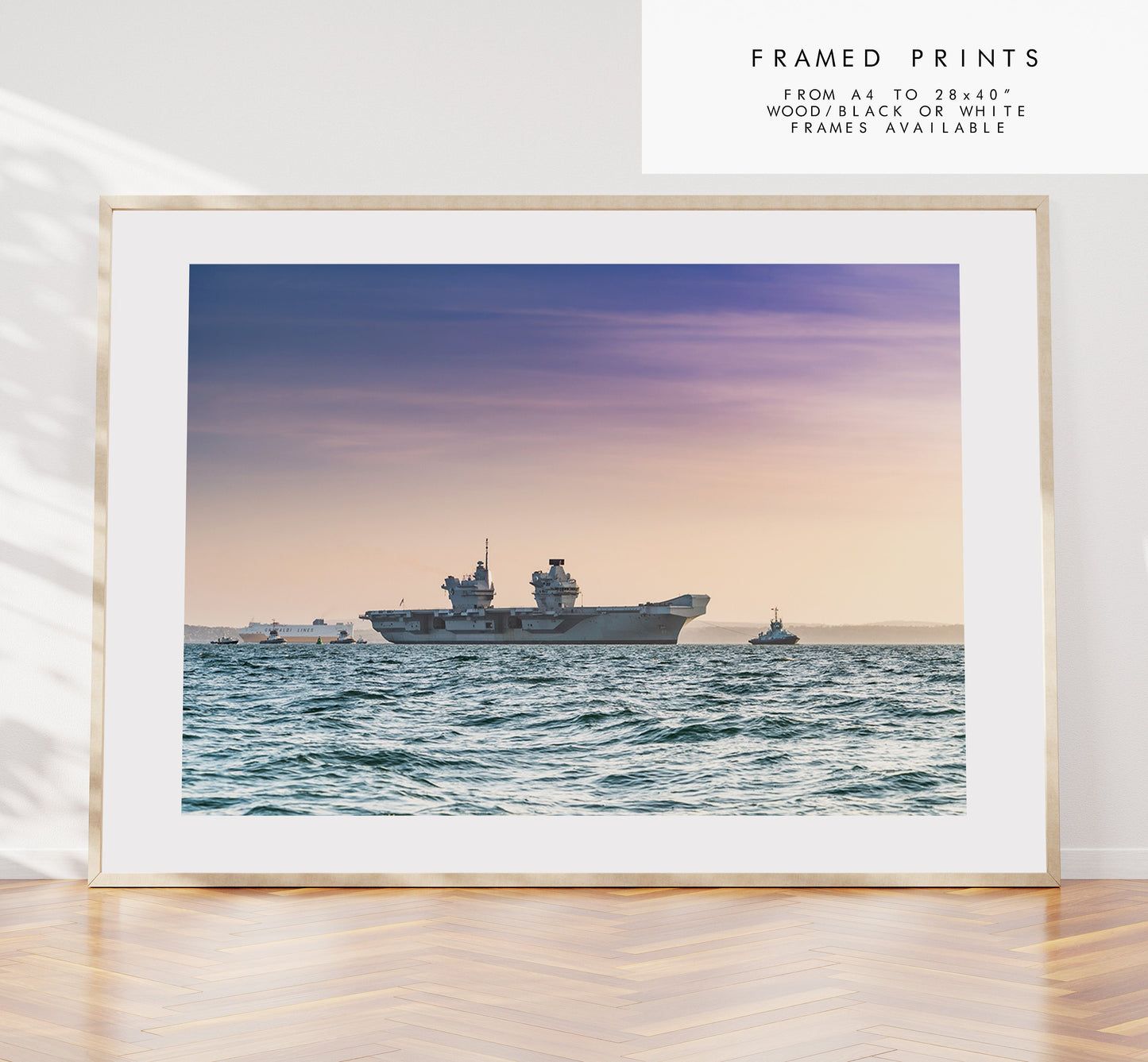 HMS Queen Elizabeth - Photography Print - Portsmouth and Southsea Prints - Wall Art -  Frame and Canvas Options - Landscape