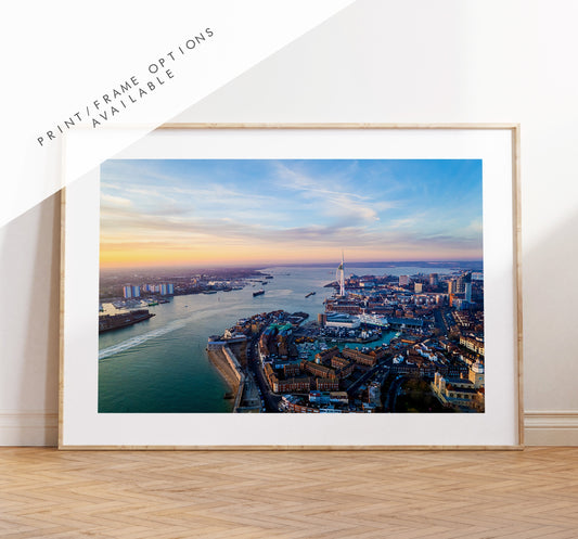 Portsmouth Print - Photography Print - Portsmouth and Southsea Prints - Wall Art -  Frame and Canvas Options - Landscape - Aerial