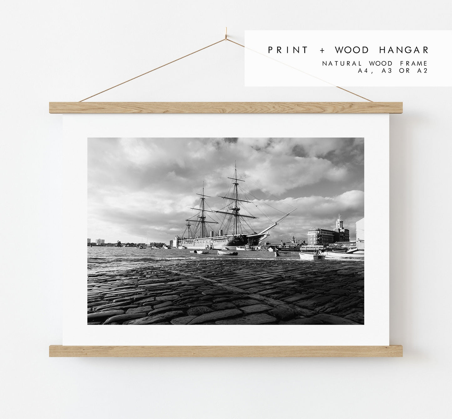 Warrior - Photography Print - Portsmouth and Southsea Prints - Wall Art -  Frame and Canvas Options - Landscape - BW