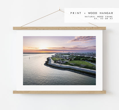 Southsea Seafront - Photography Print - Portsmouth and Southsea Prints - Wall Art -  Frame and Canvas Options - Landscape - Aerial