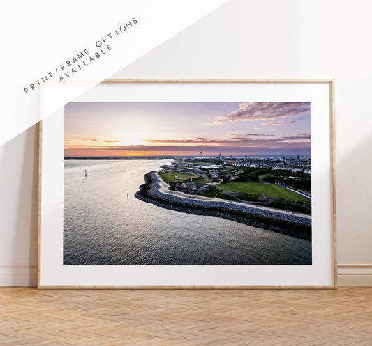 Southsea Seafront - Photography Print - Portsmouth and Southsea Prints - Wall Art -  Frame and Canvas Options - Landscape - Aerial