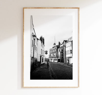 Old Portsmouth - Photography Print - Portsmouth and Southsea Prints - Wall Art -  Frame and Canvas Options - Portrait - BW