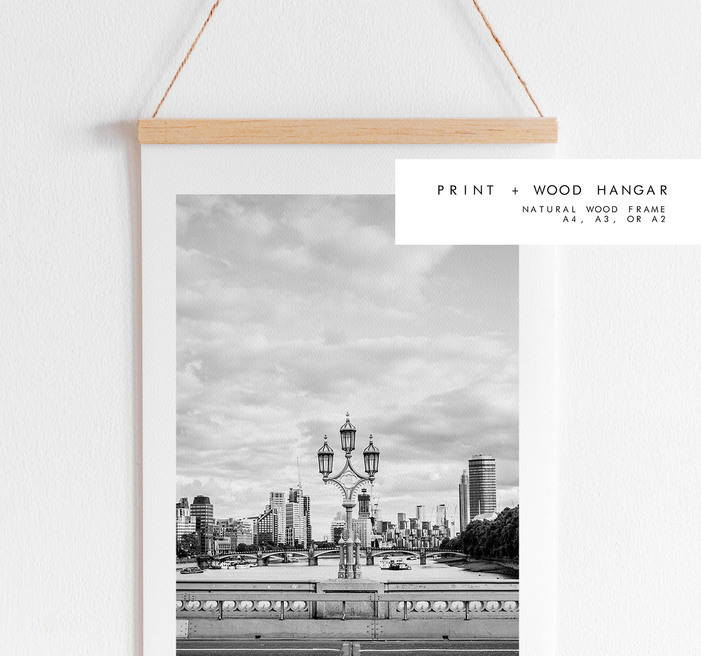 London Monochrome Print - London Photography Print - Fine Art Photography - London Print - Poster - Wall Art - Westminster Bridge - London